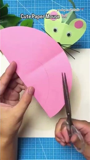How to make easy paper mouse 🐭 / paper crafts for kids/ paper craft #shorts (1-minute video)