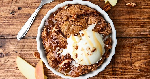 Slow Cooker Caramel Apple Dump Cake Recipe - Only FIVE Ingredients!