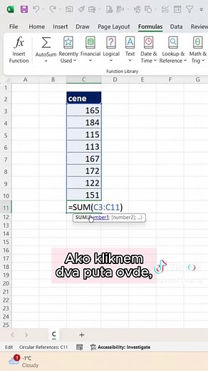 Da li znate šta su cirkularne greške i kako ih se rešiti?! #cirkularnegreske #excelline #excel #exceltips #exceltricks #fy #fyp #fypage #fyppppppppppppppppppppppp #exceltrik #excelkurs