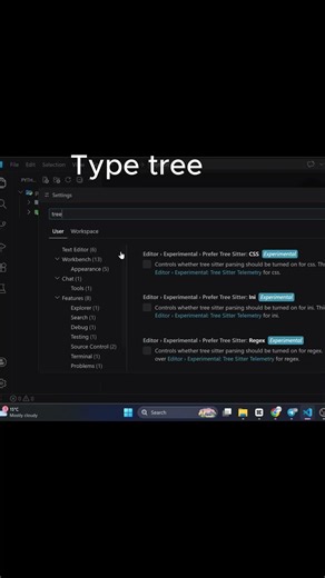 Adjust your file tree structure in vs code