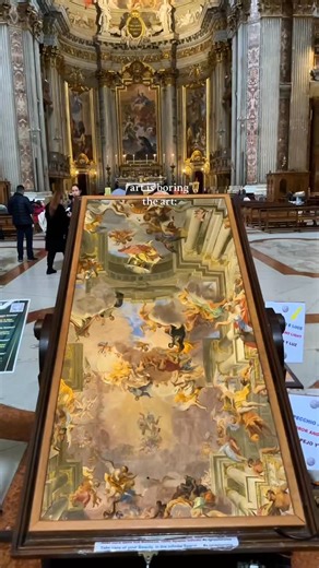 Art Blankets on Instagram: "📍 Sant’Ignazio di Loyola, Rome 🎨✨ A Baroque masterpiece where the ceiling becomes an illusion — pain"