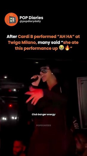 Cardi B Performs “AH HA” Live at Twiga Milano Club #shorts