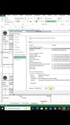 Menambahkan terbilang di excel