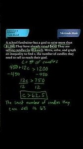 Test Prep: Write and Solve Inequalities to Answer Real-World Problems (7th Grade Math) | 7.EE.B.4.B