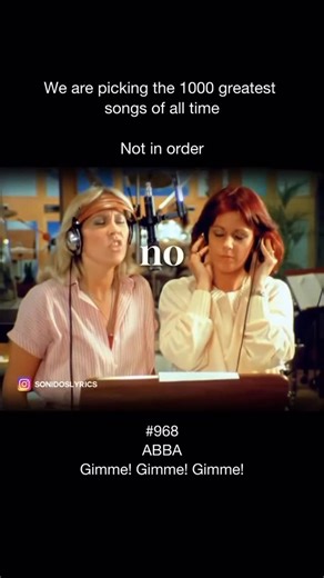 Iconic Songs on Instagram: "ABBA’s “Gimme! Gimme! Gimme! (A Man After Midnight)” is one of the group’s most iconic disco-era tracks, capturing the longing and late-night vulnerability that defined much of their late 1970s sound. Released in 1979, the song blends pulsating synths with an instantly recognizable melody, showcasing ABBA’s ability to pair emotional storytelling with dance-floor energy. Sung with dramatic intensity, the lyrics express a desire for connection and companionship, making