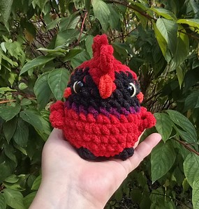 Crochet Cardinal Plushie: Handmade Amigurumi Birdie - Etsy