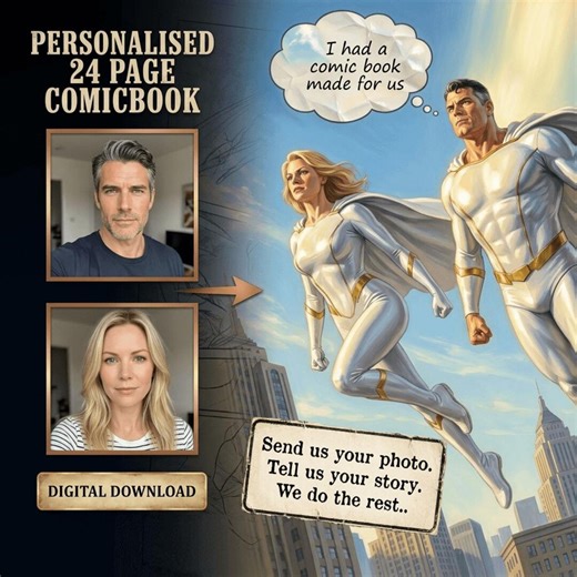 Personalized 24-page Comic Book From Your Photo: Custom Story for 1-2 People - Etsy