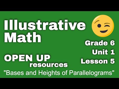 😉 6th Grade, Unit 1, Lesson 5 "Bases and Heights of Parallelograms" Revised Open Up Resources