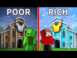Mikey POOR vs JJ RICH ARMOR Factory Battle in Minecraft (Maizen)
