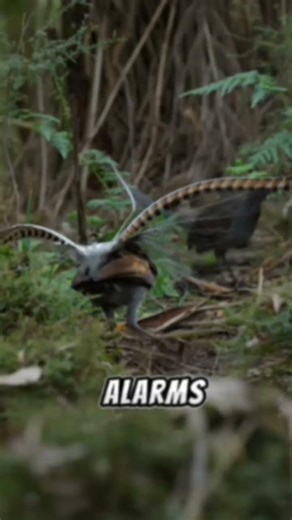 Nature’s DJ 🐦 Lyrebird copies everything—chainsaws, alarms, you name it! #lyrebird #animals #wild