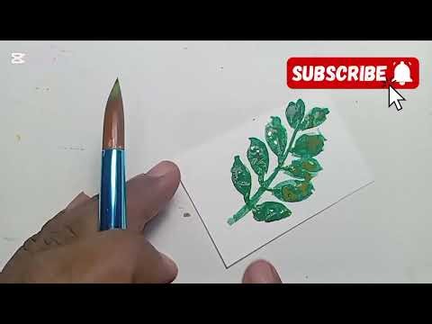 Simple Watercolor Botanical Painting | Leaves & Flowers for Beginners#drawingvideo#wenkaart