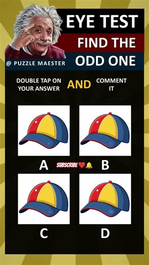 Spot the Odd Cap! 🧢 Only 5% Can Find It! #shorts #brainteaser
