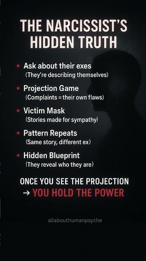 The Narcissist’s Hidden Truth: How Projection Exposes Their Real Self. Psychology #psychologyfacts