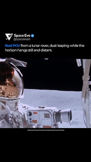 This is stabilized POV from the Apollo lunar rover, showing how it really felt to cruise across the Moon. Low gravity, rough terrain and a horizon that never changes, while the surface slips silently under the wheels. Follow @spaceeves #Moon #Apollo #LunarRover #SpaceEves | SpaceEve