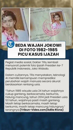 Wajah Jokowi di Foto 1981–1985 Disorot, Perbedaan Picu Polemik Ijazah