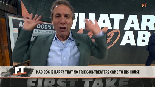 Chris 'Mad Dog' Russo laid out how he was able to "eliminate all trick-or-treaters from [his] neighborhood" 😭 | ESPN First Take