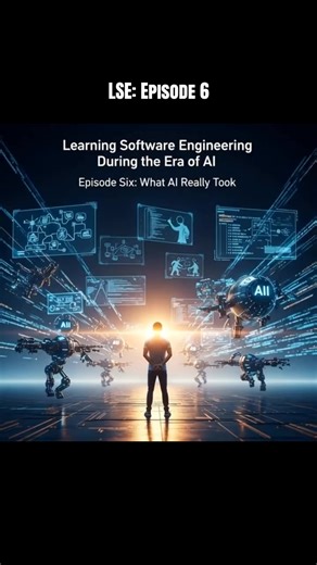 Learning Software Engineering During the Era of AI | Episode 6: What AI Really Took AI didn’t take your job. It took the grind, the repetitive tasks, the boilerplate, the manual struggle. In this episode, we explore what that really means for learning software engineering today, and how you can focus on understanding, not just doing. Discover how to turn AI’s shortcuts into real growth and skill. https://youtube.com/shorts/l0DezbbH0Tk?feature=share #learnontiktok #webdeveloper #softwareengineer 