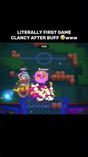 LITERALLY FIRST GAME AFTER CLANCY’S BUFF 😭.. HOW UNFAIR ;( #brawlstars #darklolgus #clancy