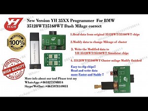 How to use YanHua 35XX programmer and Emulator to correct BMW 35128WT or 35160WT odometer mileage