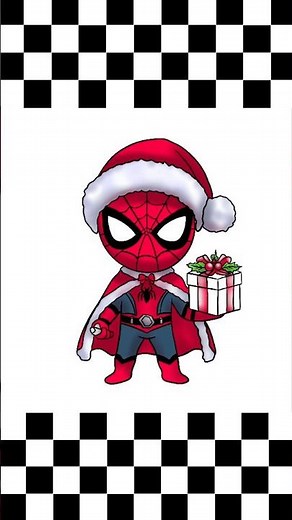 Santa Spider-Man Speed Drawing — Christmas Spidey Art | Festive Superhero Digital Sketch & Art