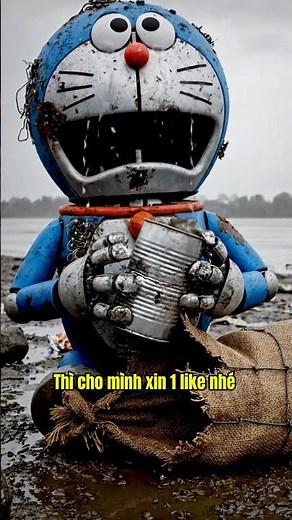 Mèo Máy Doremon Tốt Bụng Đi Dọn Rác Bão Vệ Môi Trường #doraemon