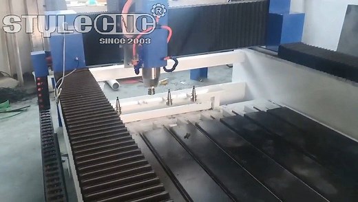 CNC stone router machine with automatic tool changer system | CNC Router