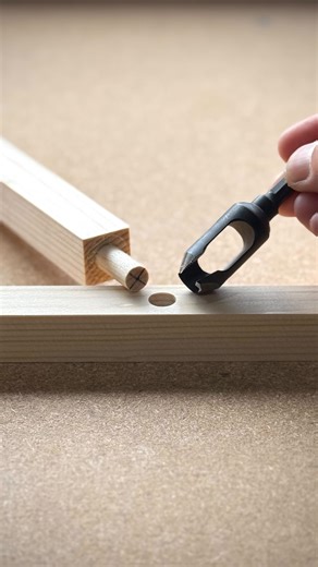 Takurou Seino | Making Round Tenons with a Plug Cutter. I tried making round tenons using a plug cutter! As shown in the video, using a drill press makes... | Instagram