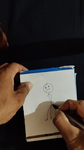 “Sad Stickman Smoking 🚬 | Easy Drawing Trick” #shorts