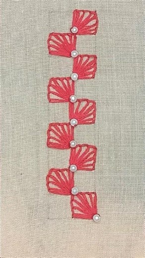 Easy Pearl Border Embroidery 😍 | Beginner Friendly Tutorial | Mokshi_Designs