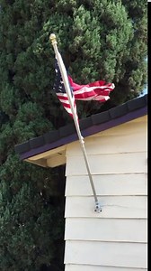 NQ 6 Feet No Tangle Spinning Flagpole, Aluminum Spinning Wall Mount Flag Pole – Heavy Duty, Weather Resistant & Rust Free（Without Flag）