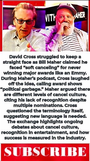 Bill Maher Complains He’s Victim of ‘Canceling’ Because He Never Received Emmy