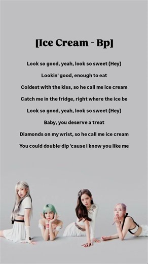 Blackpink Ice cream lyrics