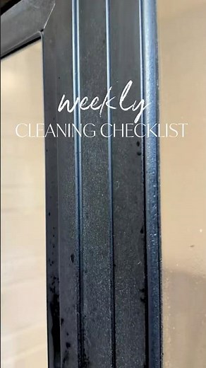 Weekly cleaning checklist