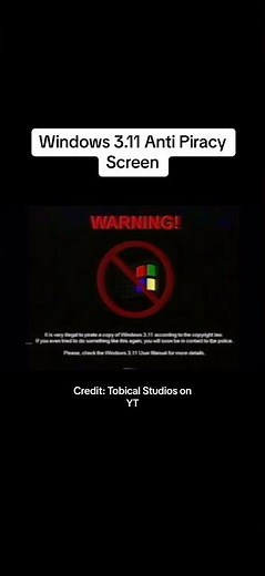 Windows 3.1 Anti piracy Screen (REAL) #antipiracy #antipiracyscreen #microsoft #windows