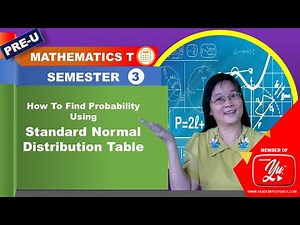 Normal Distribution Table (Part 1/2) - Mathematics T STPM Semester 3
