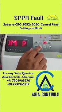 Subzero CRC-2052/2020 Control Panel SPPR Fault explain in hindi part-2 #subzero