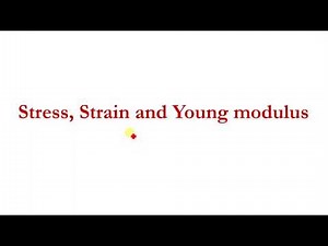 what is Stress Strain and young's modulus