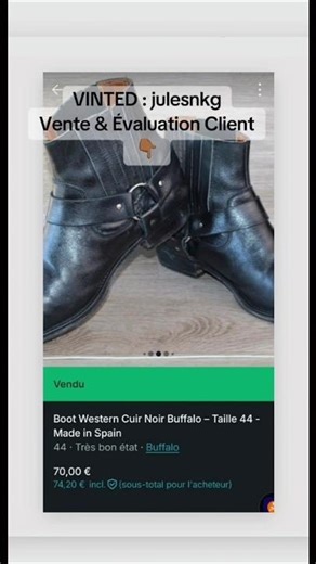 ÉVALUATION VENTE sur VINTED | Bottine Chelsea Made in Spain