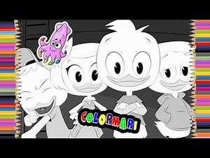 Disney Ducktales Coloring Book Pages for Kids Episode 4