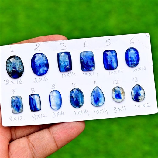 Rose Cut Blue Kyanite Cabochon: Flat Back Gemstones for Ring Necklace Jewelry Making Stones - Etsy