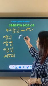 57K views · 961 reactions | Matrices & Determinants | Previous year question (PYQ)for board exam 2026#mathematics #reelsinstagram #maths #fbreels #conceptsbyij #calculuswithij #mathstudents #mathtutor #class12maths #integration #calculus #integrals #derivatives #education #cbseboards2026 | Concepts by Indervir Jolly | Facebook