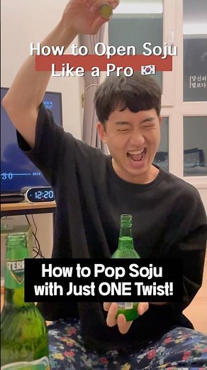 How to Open Soju like a Pro 🇰🇷🍾 #food #kfood #lifehacks