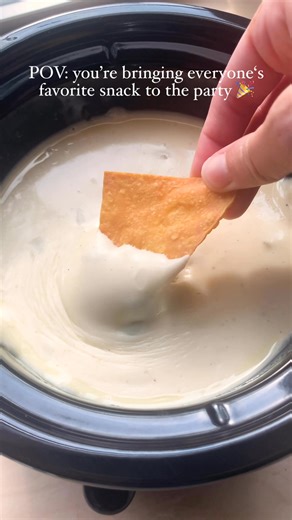 This Velveeta Queso Blanco dip is rich, melty, and packed with just the right amount of spice. Perfect for dipping, dunking, and celebrating every touchdown! 🏈🎉 Ingredients ▢ 2 pounds Velveeta queso blanco cubed ▢ 1 can green chilies diced, 4-ounces ▢ 1 cup whole milk ▢ 2 tablespoons butter ▢ ⅛ teaspoon ground black pepper ▢ ⅛ teaspoon ground cayenne pepper Instructions 1. Add the cubed cheese, chilies, milk, butter, cayenne pepper, and black pepper to the slow cooker. 2. Put on the lid and tu