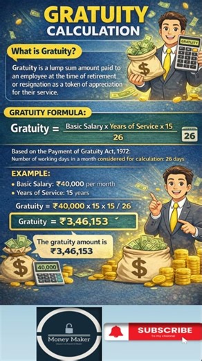 How to Calculate Gratuity After Job? Simple Trick! #moneymaker #moneytips #financialfreedom