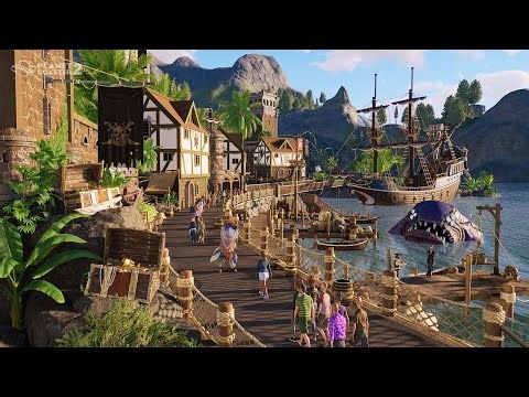 pirate roller coaster build in Planet Coaster 2