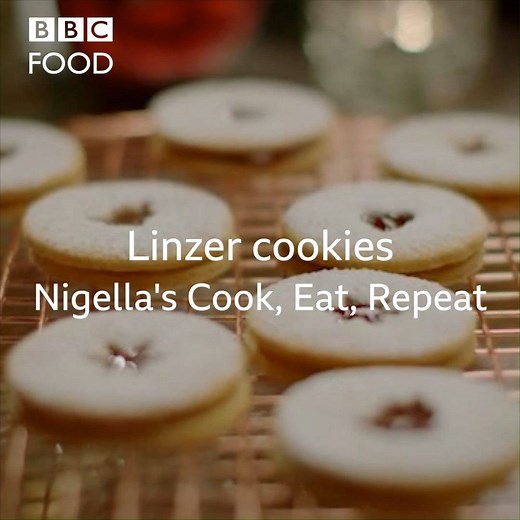 Nigella Lawson's linzer cookies are everything we want from a Christmas cookie. Easy and fun to make and super cute. https://www.bbc.co.uk/food/recipes/linzer_cookies_53870 | BBC Food