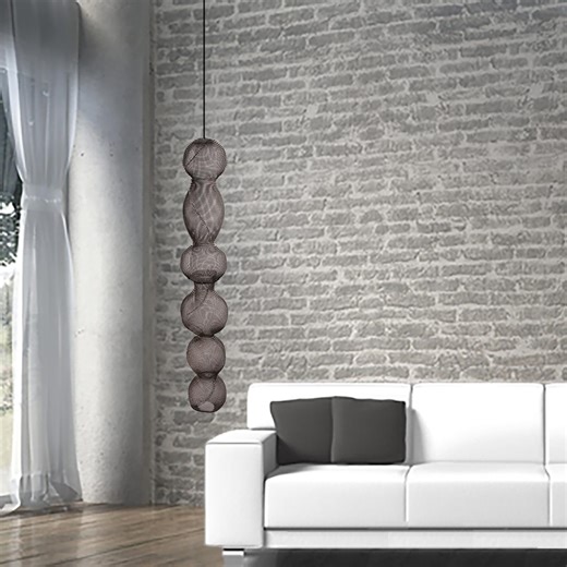 Hanging Steel Wire Mesh Sculpture #13, 36 "h X 6" W, Abstract Accent Sculpture, Living Room or Den, Metal Hanging Sculpture. COMMISSION - Etsy