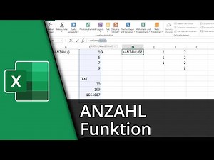 Excel Anzahl Funktion | =ANZAHL() ✅ Tutorial