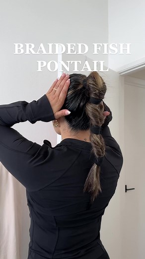 Easy Braided Fish Ponytail Tutorial
