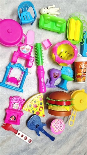 Beauty and Kitchen 🍳 Play set Miniature Cooking Toys ASMR kichen video #dollhousedecor #dollmaker